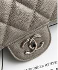 Сумка Large Classic Grained Calfskin Bag Grey